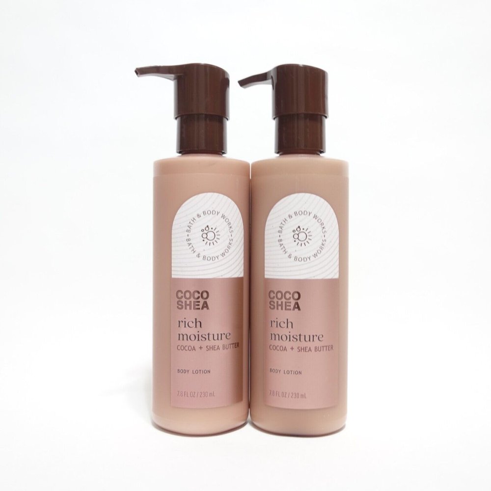 2 Coco Shea Rich Moisture Bath Body Lotion 7.8 fl oz Coconut