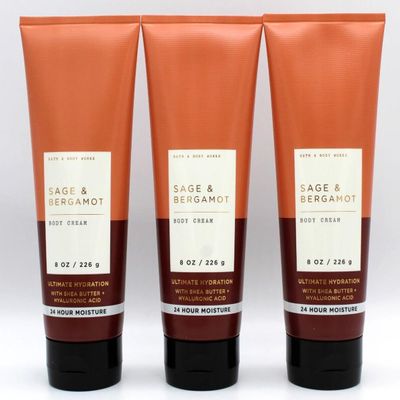 3 SAGE & BERGAMOT ULTIMATE HYDRATION BATH BODY CREAM FOR MEN