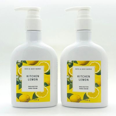 2 Bath KITCHEN LEMON bath Body Hand Cream Lotion 8 oz With Pump