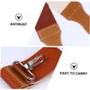 NOLITOY Leather and Canvas Razor Strop Durable Double-layer Sharpening Strap for Smooth Shaving Blades for Barbers and Home Use Hanging Buckle view 3
