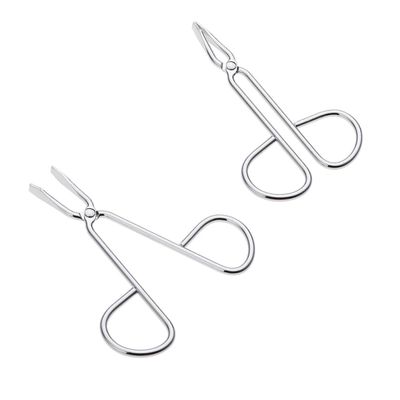 Didiseaon 6pc Eyebrow Tweezers Set Stainless Steel Round Tip Eyebrow Clamp Beauty Tool for Women Men