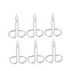 Didiseaon 6pc Eyebrow Tweezers Set Stainless Steel Round Tip Eyebrow Clamp Beauty Tool for Women Men view 3