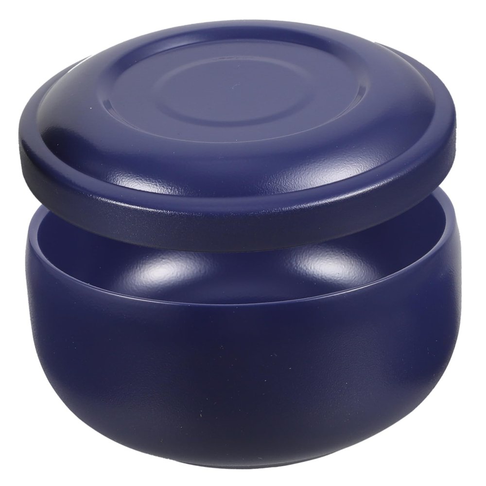 ASAKKURA Stainless Steel Shaving Bowl for Men Durable and Easy to Clean Grooming Tool Multi-purpose Shaving Cup Blue for Travel and Daily Use