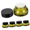 HAPINARY 5pcs Refillable Travel Cream Jars Empty Moisturizer Containers Leak Tiny Cosmetic Storage for Skincare Makeup and Jewelry Versatile Travel Bottles Set view 1