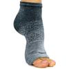 Freetoes Toeless Socks- 3 pairs. 2-Black, 1 Two Tone view 3