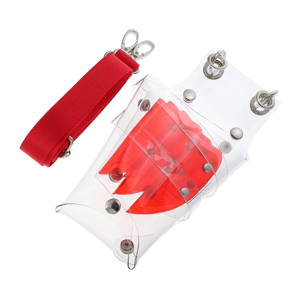 Baluue Barber Scissors Storage Bag Transparent Pvc Waist Pack for Hairdressers Lightweight Multi-functional Organizer for Scissors Combs and Accessories Stylists and Personal Use