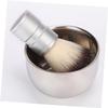 Beatifufu 2pcs Men's Facial Cleaning Kit Nylon Beard Brush Metal Mixing Bowl Beard Cleaner view 2