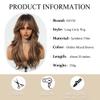 OUFEI Long Ombre mixed Brown Wig With Bangs Natural Wavy Wigs for Women Natural Synthetic Hair Heat Resistant Wigs for Daily Party Cosplay Wear view 2