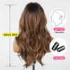 OUFEI Long Ombre mixed Brown Wig With Bangs Natural Wavy Wigs for Women Natural Synthetic Hair Heat Resistant Wigs for Daily Party Cosplay Wear view 4