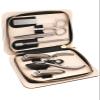 Beauty Power Manicure Pedicure Set 7-in-1 Stainless Steel, Ultra Sharp, Slanted Nail Clipper, Fingernail Clipper, Cuticle Nipper, Glass Nail File, Eyebrow Tweezers, Scissors, Case  Gift (Matte Gray) view 1