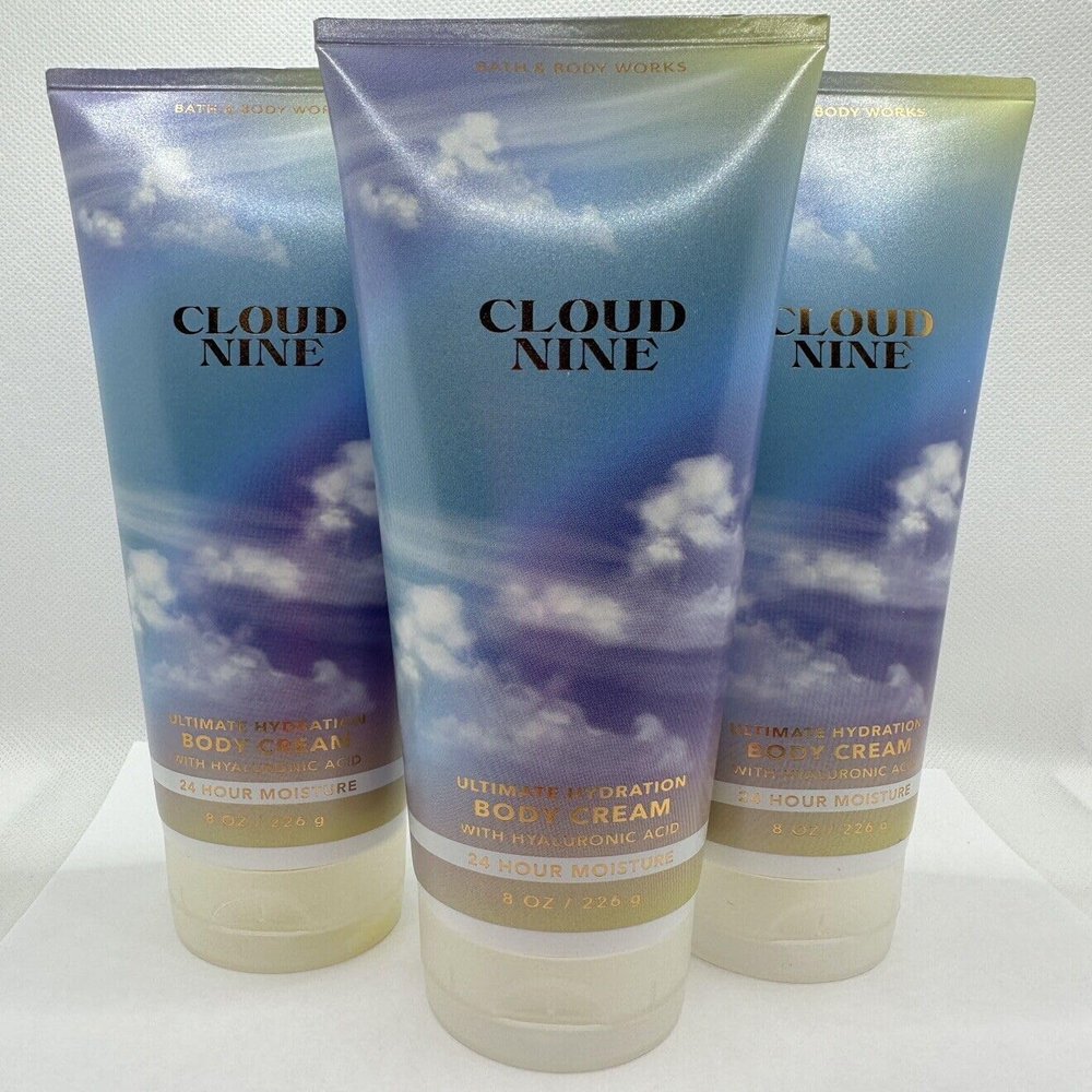 3 x Cloud Nine Ultimate Hydration BATH Body Cream 8 oz