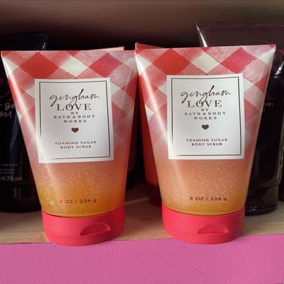 2 Gingham Love FOAMING Sugar Bath Body Scrub 8 oz