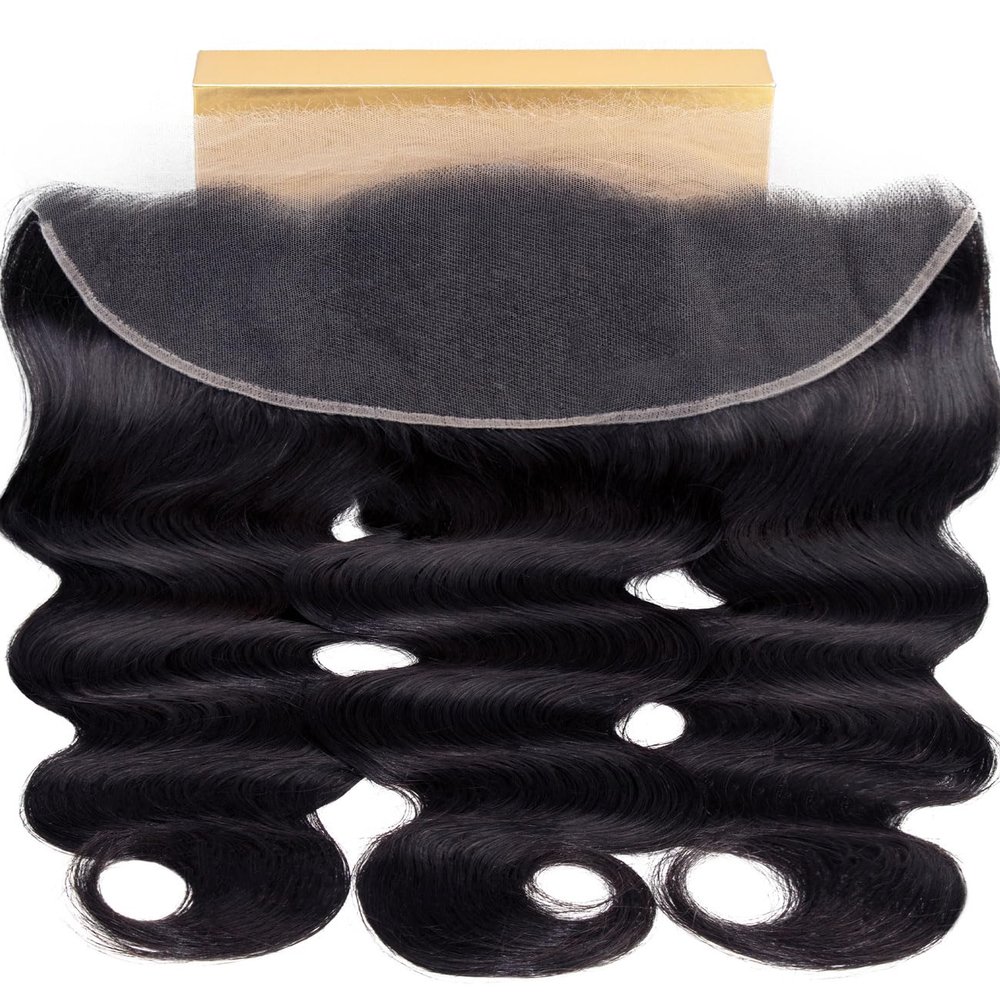 Mlip 13x4 HD Lace Frontal Body Wave, 0.10mm Ultra Thin Invisible Swiss Lace, Skinlike Real HD Lace Melt into Skin Perfectly, Pre-plucked Natural Hairline, Raw Indian Human Hair 20 Inches Natural Color