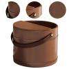 FashionCha Wood Foot Bath Foot Soak Tub with Handle Foot Soaking Bath Basin for Sauna Bathroom, with lid view 3