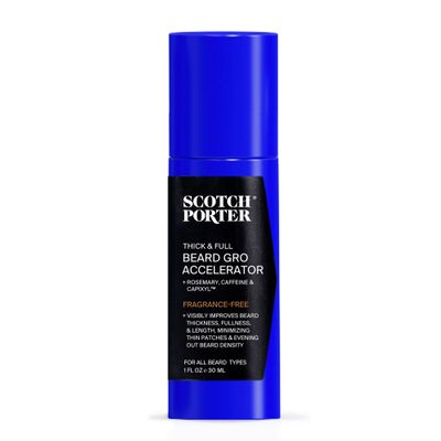 Scotch Porter Thick & Full Beard Gro Accelerator with Capixyl, Caffeine & Rosemary Stimulates & Strengthens Follicles for a Thicker, Fuller Beard 1 oz