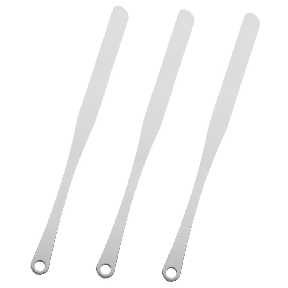 SOESFOUFU Makeup Spatula Tool Set 3pcs Stainless Steel Stirring Spatulas for Foundation Blush Eye Shadow