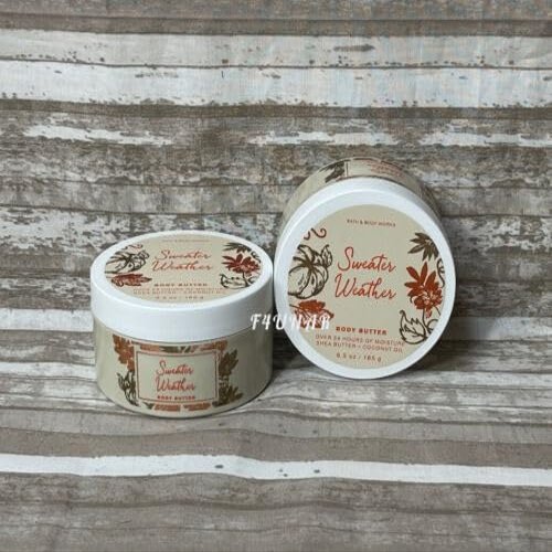 2 SWEATER WEATHER 24 Hr. Moisture Body Butter BATH BODY 6.5 oz