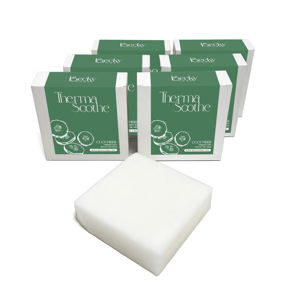 Becky Home 6lb Cucumber Scented Paraffin Wax, Paraffin Wax for Hand and Feet, Use with any Paraffin Wax Machine for Hand and Feet, Paraffin Wax Refills for Paraffin Baths, Parrafin Wax Blocks