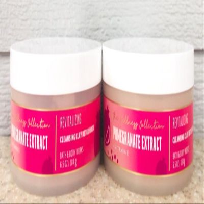 2 Wellness Collection POMEGRANATE EXTRACT Cleansing Clay Detox Mask bath body