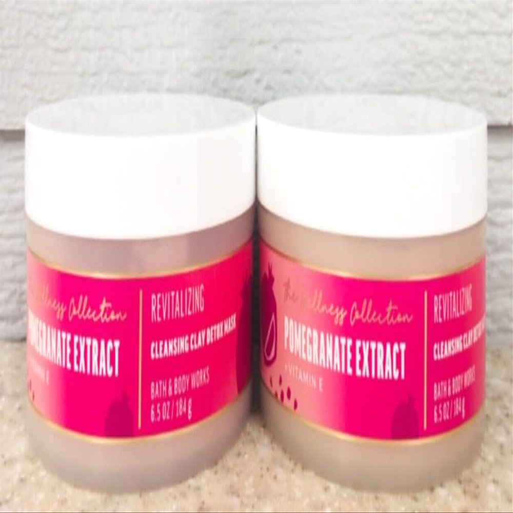 2 Wellness Collection POMEGRANATE EXTRACT Cleansing Clay Detox Mask bath body