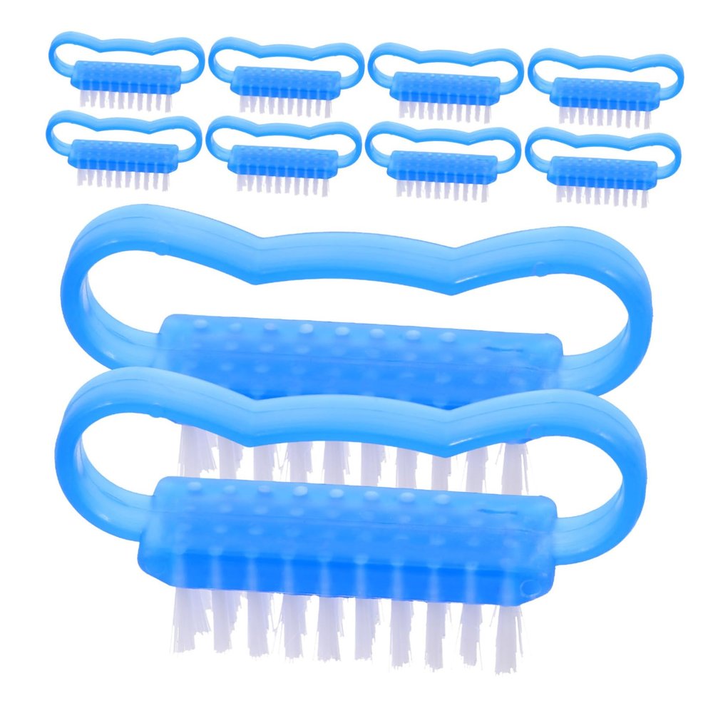 Ipetboom 10pcs Fingernail Brush Nail Cleaning Brush Handle Bulk Pack Nail Scrubbers for Art Clean