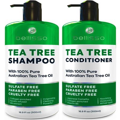 BELLISSO Tea Tree Oil Shampoo and Tea Tree Oil Conditioner
