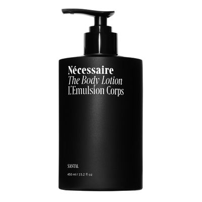 Ncessaire The Body Lotion with Pump Santal Scented Body Moisturizer with Peptides, Niacinamide, Vitamins C/E & Omega 6/9 Firming Daily Hydration Dermatologist-Tested, Vegan 15.2 oz