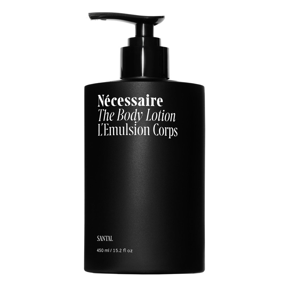 Ncessaire The Body Lotion with Pump Santal Scented Body Moisturizer with Peptides, Niacinamide, Vitamins C/E & Omega 6/9 Firming Daily Hydration Dermatologist-Tested, Vegan 15.2 oz