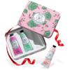 La Chatelaine Rose Hand Cream Trio Tin Gift Set, Ready-To-Gift Tin, Nautral, Made in France with 20% Organic Shea Butter, Nourishing and Moisturizing (Cherry Almond, Pear, Oud Rose) view 1