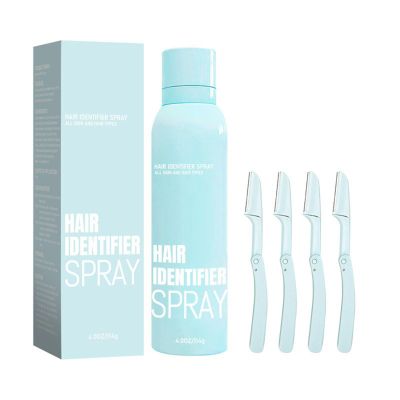 RJPLIST Face Hair Identifier Spray,Hair Identifier Spray for Face Shaving,Hair Identifier Spray for Face Shaving,Moisturizing and Skin Care Dermaplaner Spray,Blue