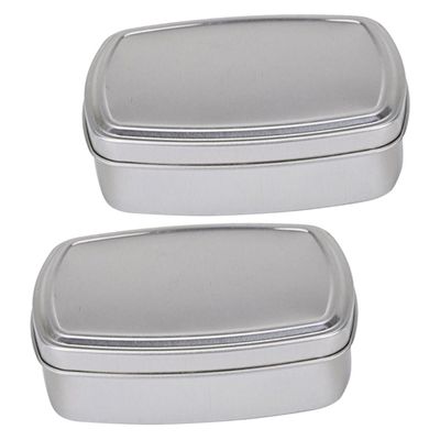 Cabilock 2pcs Aluminum Soap Box Multi-Function Storage Box for Bar Soap Travel Containers Leakproof Home Go