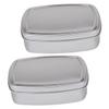 Cabilock 2pcs Aluminum Soap Box Multi-Function Storage Box for Bar Soap Travel Containers Leakproof Home Go view 1