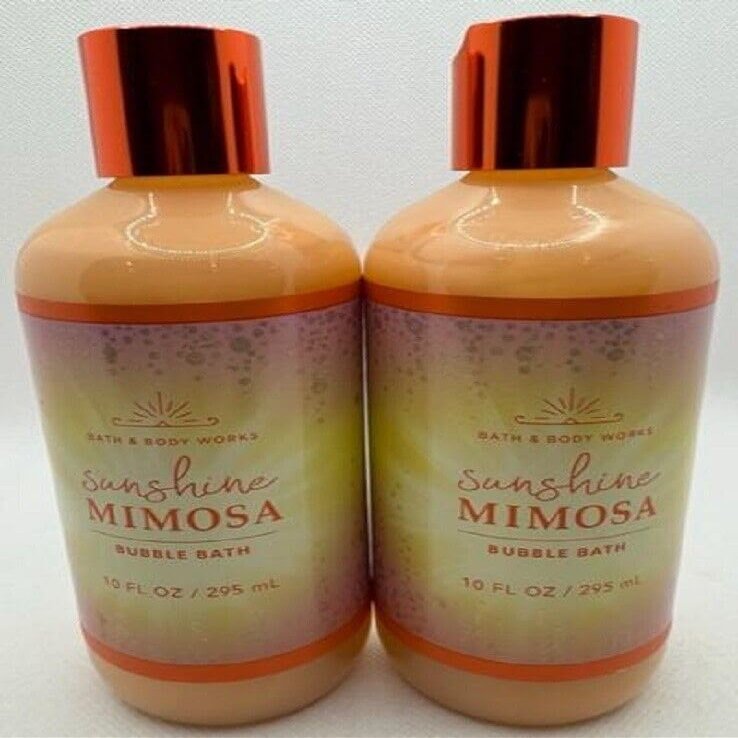 2 Sunshine Mimosa Bubble Bath BODY WASH 10 Oz