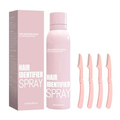 RJPLIST Face Hair Identifier Spray,Hair Identifier Spray for Face Shaving,Hair Identifier Spray for Face Shaving,Moisturizing and Skin Care Dermaplaner Spray,Pink
