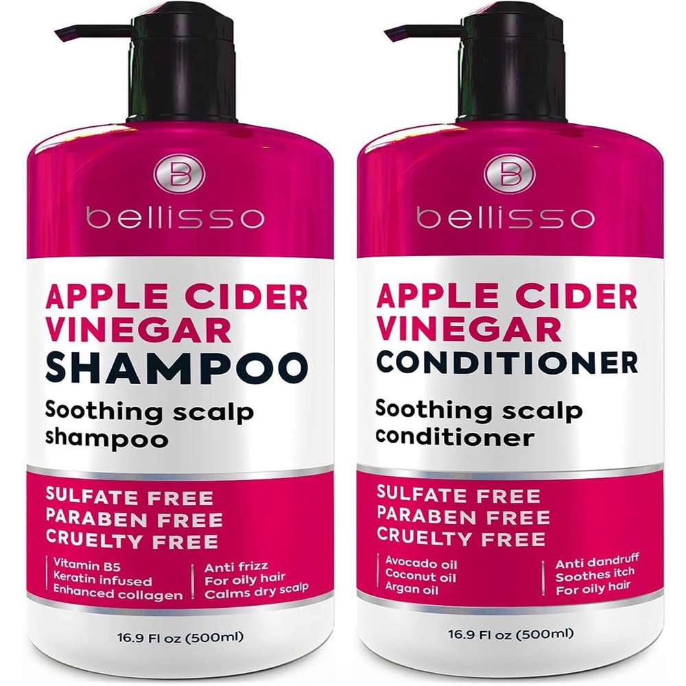 BELLISSO Apple Cider Vinegar Shampoo and Apple Cider Vinegar Conditioner