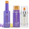 GK HAIR Global Keratin Silver Bombshell Shampoo (9 oz) and Leave-In Cream (3.4 oz) with Leave-In Spray (4 oz) - Blonde Hair Care Kit for Toning and Hydration view 1