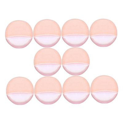 WOONEKY 10pcs Power Puff Makeup Applicators Soft Rounded for Foundation Blusher and Powder for Girls Comfortable Beauty