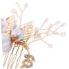 Baluue 4pcs Elegant Leaf Flower Hair Comb Bridal Hair Accessories for Weddings Bridesmaids and Special Occasions and Easy to Wear Flower Headpiece view 3