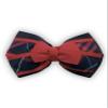 ClassExceed Back to School Large Plaid Hair Bow  Three-Layer Extra Large Bow | Jumbo School Bow for Girls | Available in Multiple Plaids (Navy Red White  Plaid 37) view 3