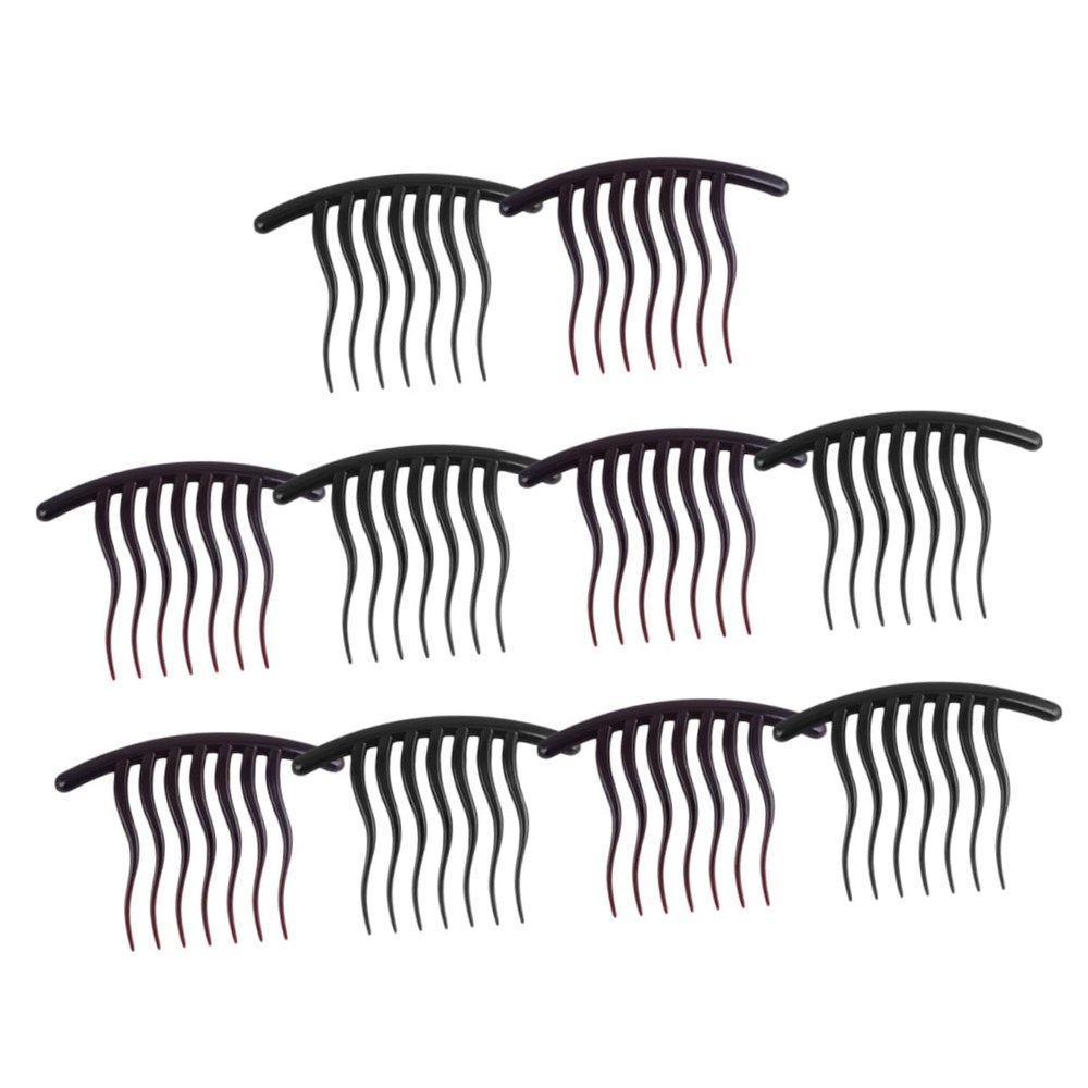 Baluue 10pcs Wavy Teeth Hair Combs for Women Lightweight Side Clips for Fine Hair Elegant Styling Accessories for Everyday and Special Occasions