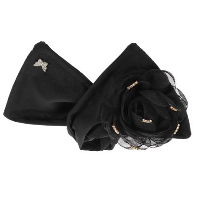 Baluue Women Twisted Bun Shaper Flower Hair Bun Maker for Easy Styling for Sports Casual Outfits Decorative Soft Wire Hair Accessory Classic Black