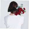 Baluue Women Twisted Bun Shaper Flower Hair Bun Maker for Easy Styling for Sports Casual Outfits Decorative Soft Wire Hair Accessory Classic Black view 2