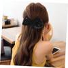 Baluue Women Twisted Bun Shaper Flower Hair Bun Maker for Easy Styling for Sports Casual Outfits Decorative Soft Wire Hair Accessory Classic Black view 4