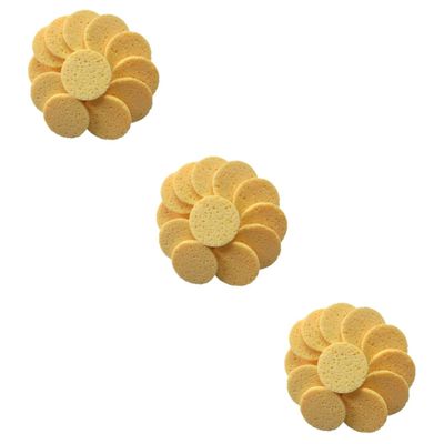 FRCOLOR 60pcs Skin-friendly Makeup Pads Round Cotton Cleaning Puff for Gentle Facial Cleansing and Makeup Removal for Skin Types