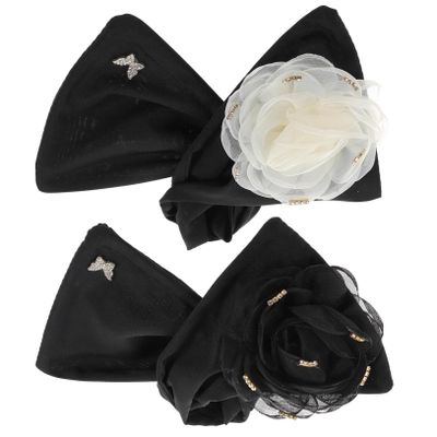 Baluue 2pcs Hair Bun Making Tool Women Bun Maker Shaper for Styling Decorative Flower Design
