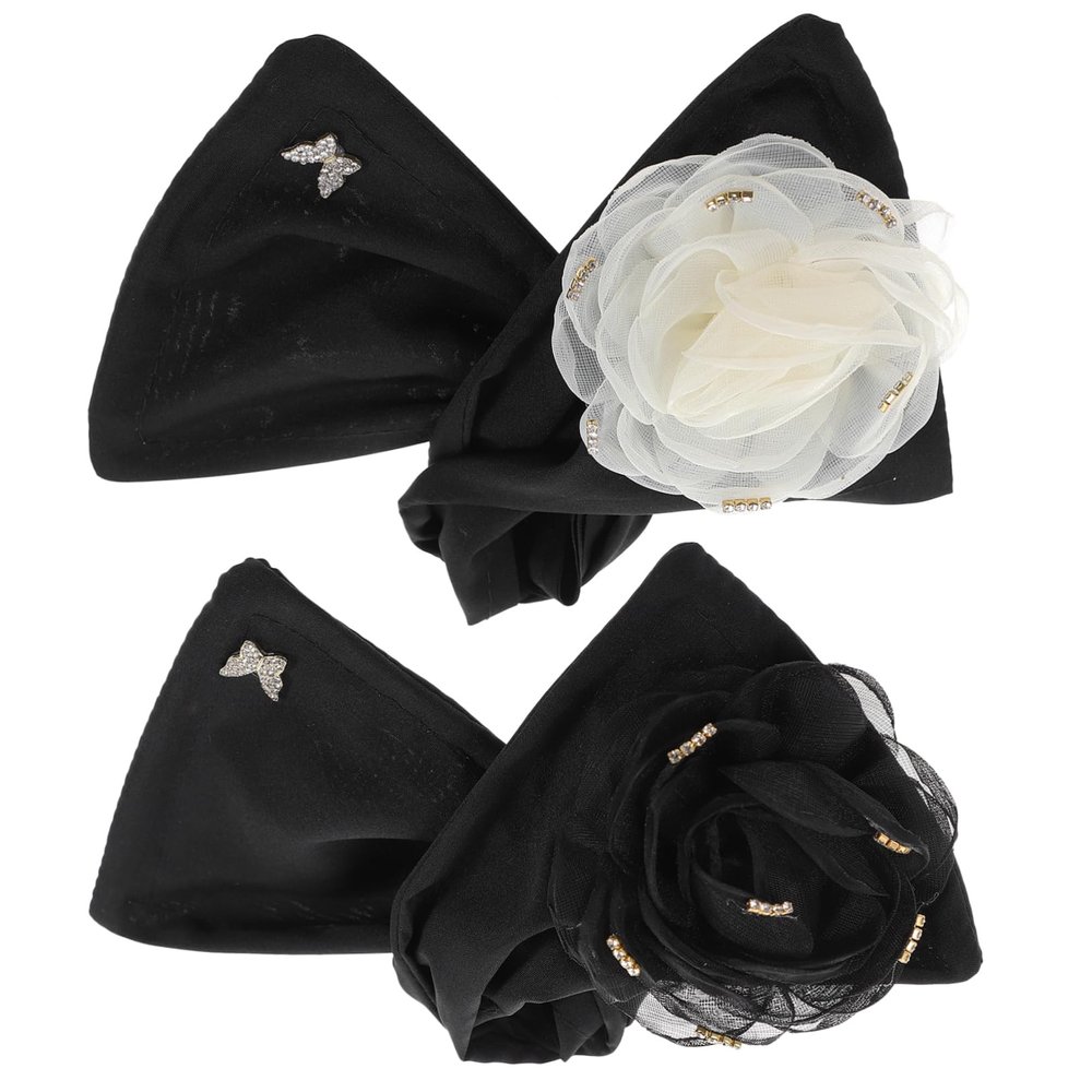Baluue 2pcs Hair Bun Making Tool Women Bun Maker Shaper for Styling Decorative Flower Design