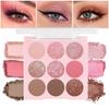 9Colors Eyeshadow Palette, Red Eye Enhancers Magic EyeShadow Palette, Glitter Shimmer Sparkly Eye Shadow Makeup, Velvety Pigmented Creamy Long Lasting Waterproof Naturing-Looking Women Girls view 1
