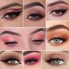 9Colors Eyeshadow Palette, Red Eye Enhancers Magic EyeShadow Palette, Glitter Shimmer Sparkly Eye Shadow Makeup, Velvety Pigmented Creamy Long Lasting Waterproof Naturing-Looking Women Girls view 2