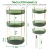 360 Rotating Makeup Organizer, Large-Capacity Skincare Make Up Storage 3 Tier Perfume Organizers Cosmetic Dresser Organizer with Makeup Brush Holder, Fits Bedroom, Bathroom, Vanity Shelf Countertop view 4