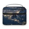 OURTEV Travel Makeup Bag Earth from The Outer Space Cosmetic Bags for Women Waterproof Portable Make Up Organizer view 1